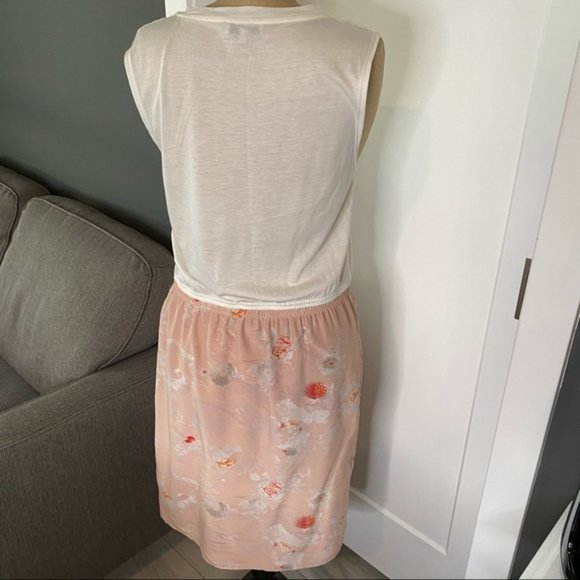 Aritzia/ Babaton modal silk floral  dress large / robe soie fleurs - Picture 3 of 5